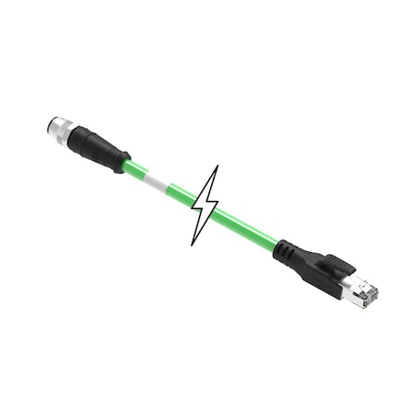 Molex CSE M12ETH 4P DC MA STR RJ45 STR WSOR 2M 1201080522